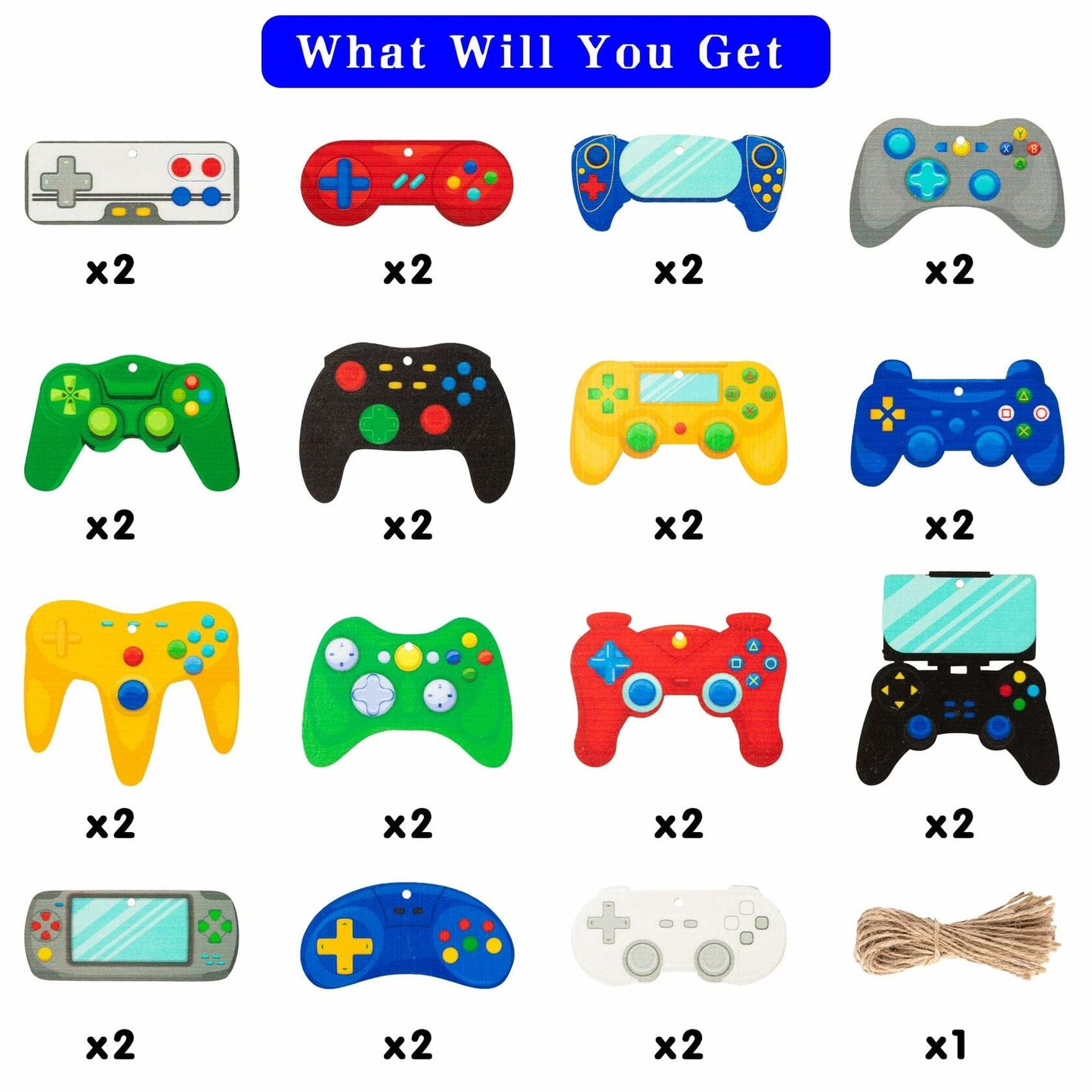 Haooryx Christmas Religious Multi Color Wood Ornaments