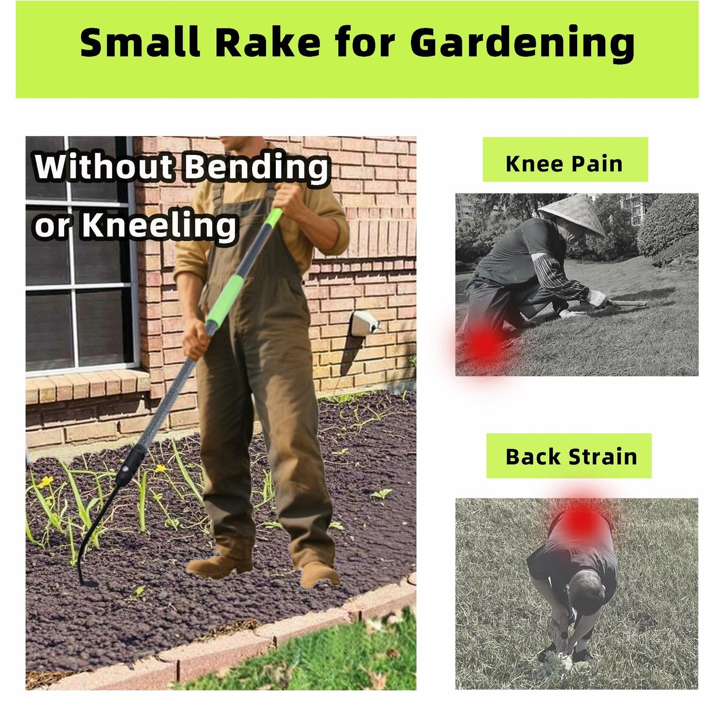 KLDOLLAR Long Handle Weed Puller Tool with Foam Grip Durable Curved Head