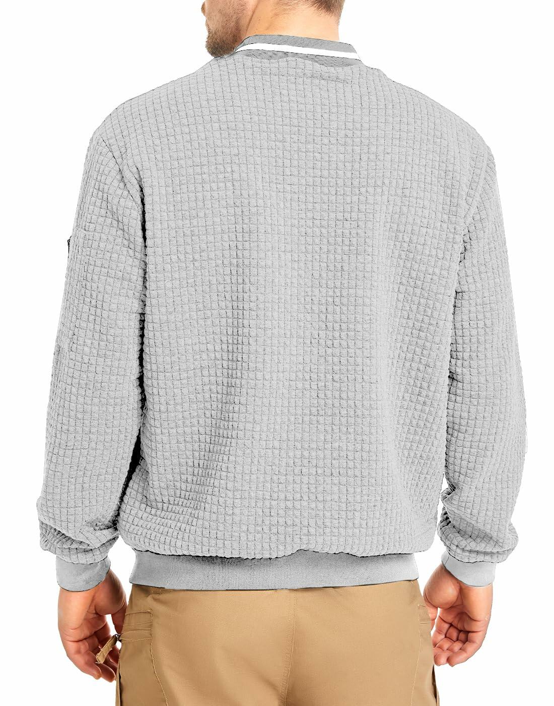 SAVKOOV Mens Lightweight Bomber Varsity Jacket Light Gray Size 5XL