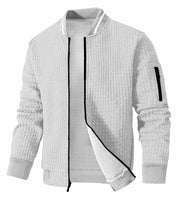 SAVKOOV Mens Lightweight Bomber Varsity Jacket Light Gray Size 5XL