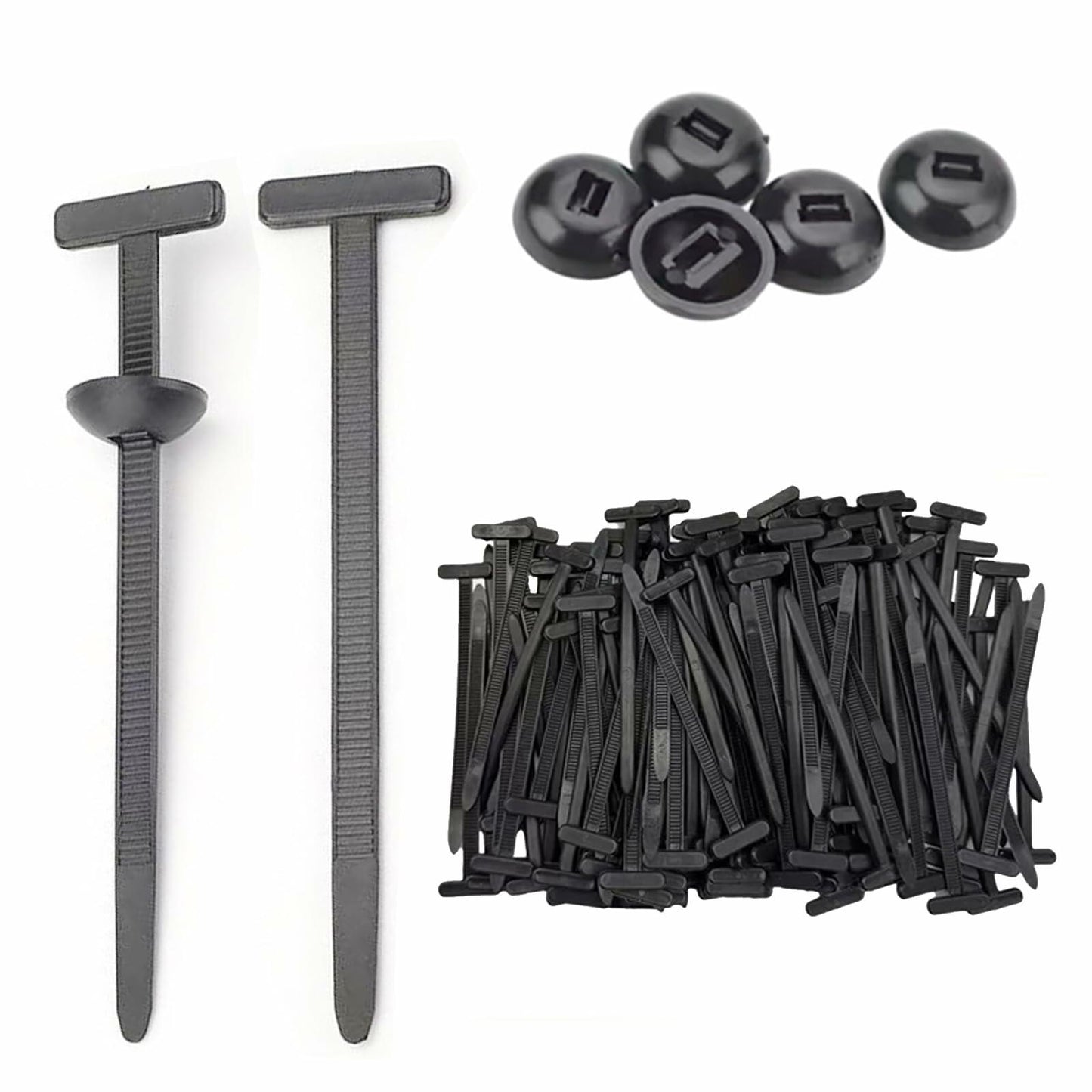 jeseea 100PCS Nylon Universal Cable Tie Buckle Heavy Duty Self-Locking