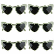 Clcnsusilk 16 Pairs Heart Shaped Sunglasses Bachelorette Party Favors Sage Green
