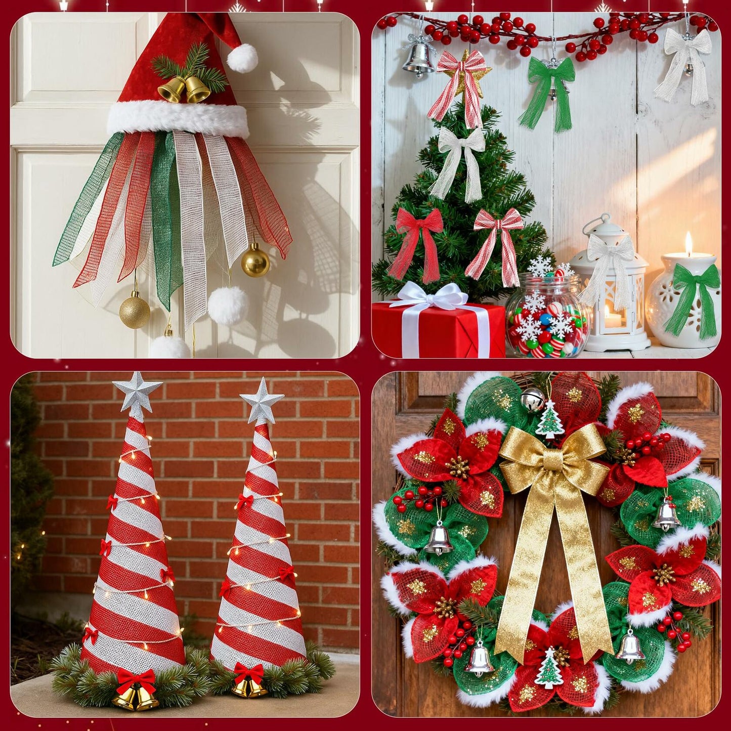 Funactu Mesh Ribbon 10in x 30ft Halloween Metallic Orange Foil Roll