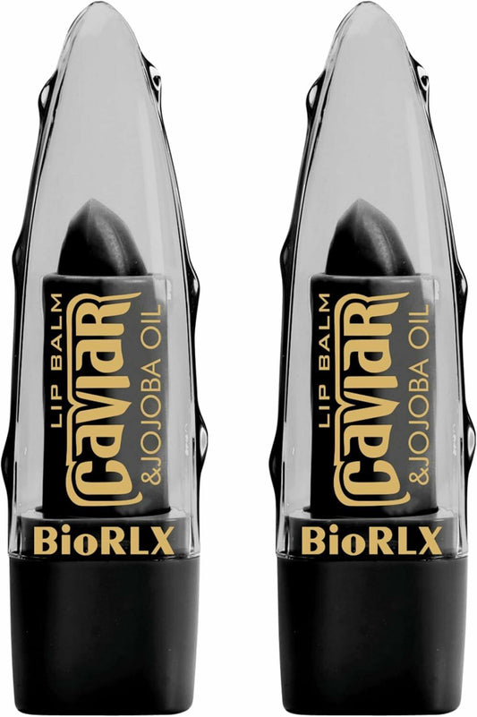 BioRLX Aloe Vera Lip Balm Caviar Jojoba Oil 0.12oz Pack of 2