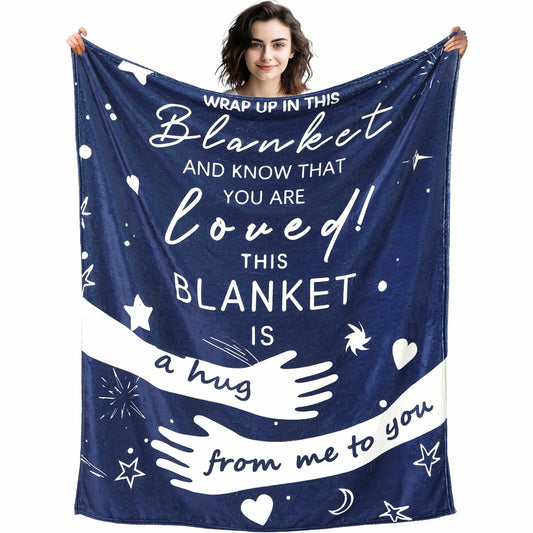 WGXX Hug Blanket After Surgery Healing Blanket Blue Cotton 50x60