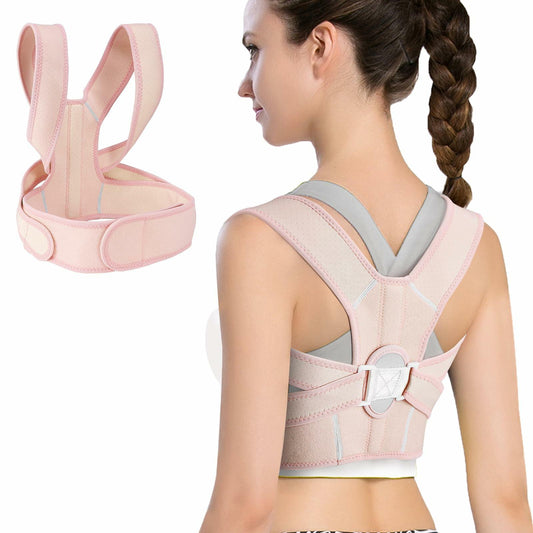 HLOES Adjustable Posture Corrector Upper Back Brace Breathable Support Size XS