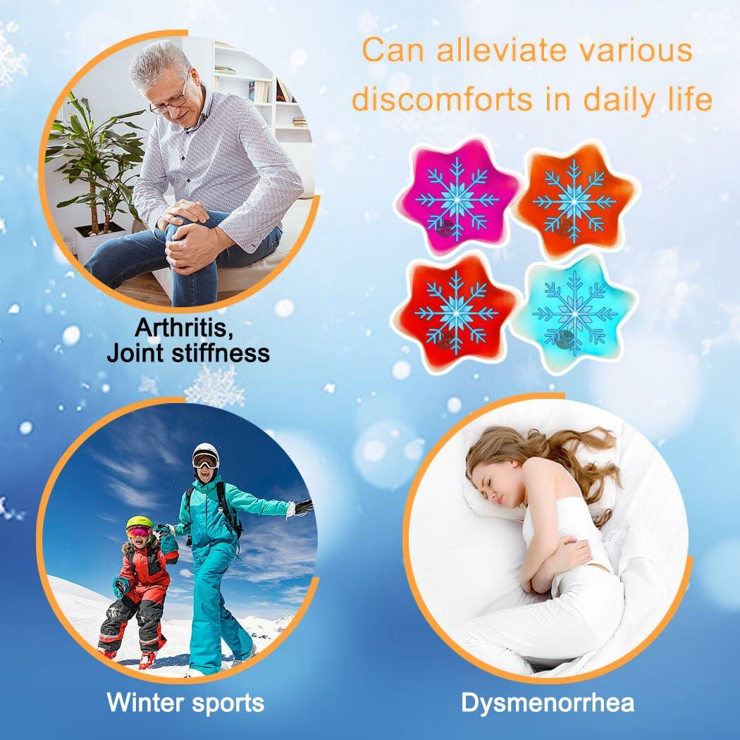 Generic Reusable Snap-Click Hand Warmers 4 Pack Round Gel Heat Packs Cold