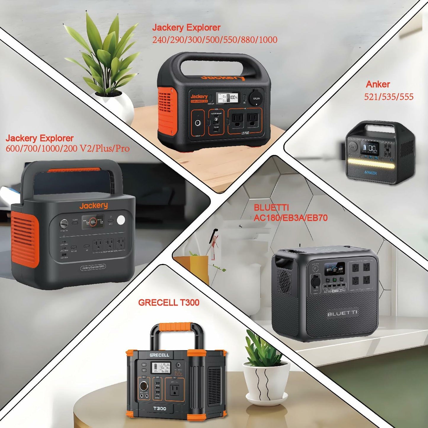 VOLTKARE DC Extension Cable 8mm 8m Orange for Jackery BLUETTI GRECELL Anker