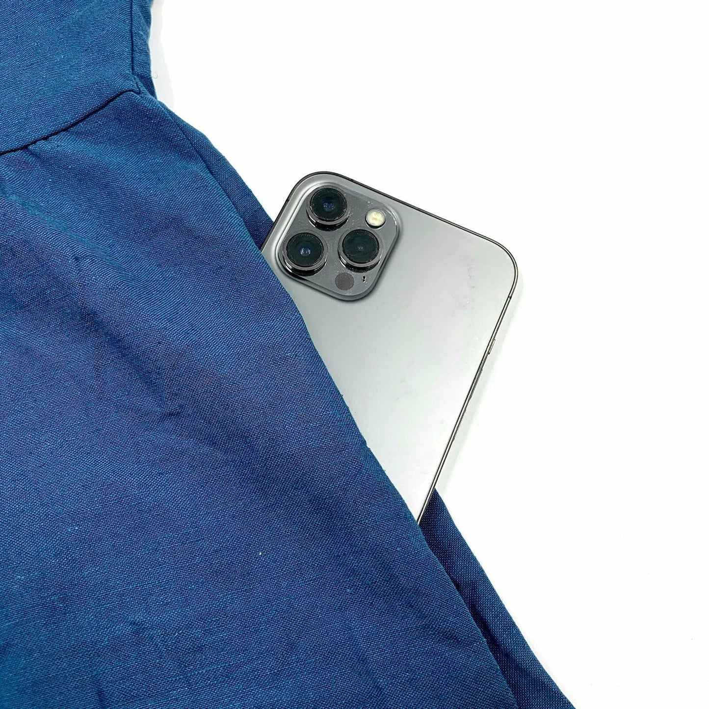 Kubsid Gray Cotton Linen Short Sleeve Casual Beach Dress Size XL