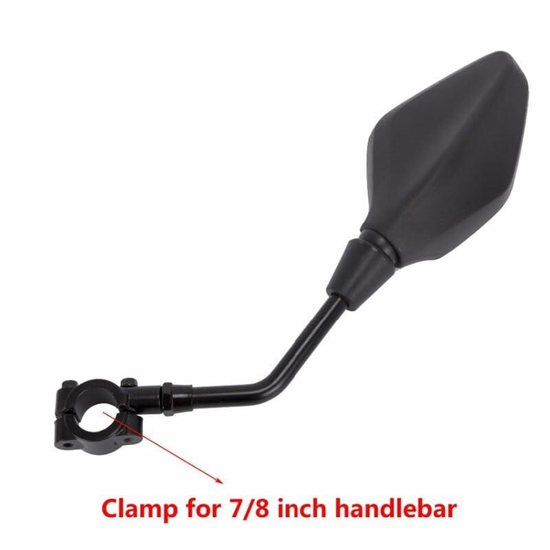 Generic Universal Motorcycle Rear View Side Mirrors 10MM 8MM Black Screw Mount