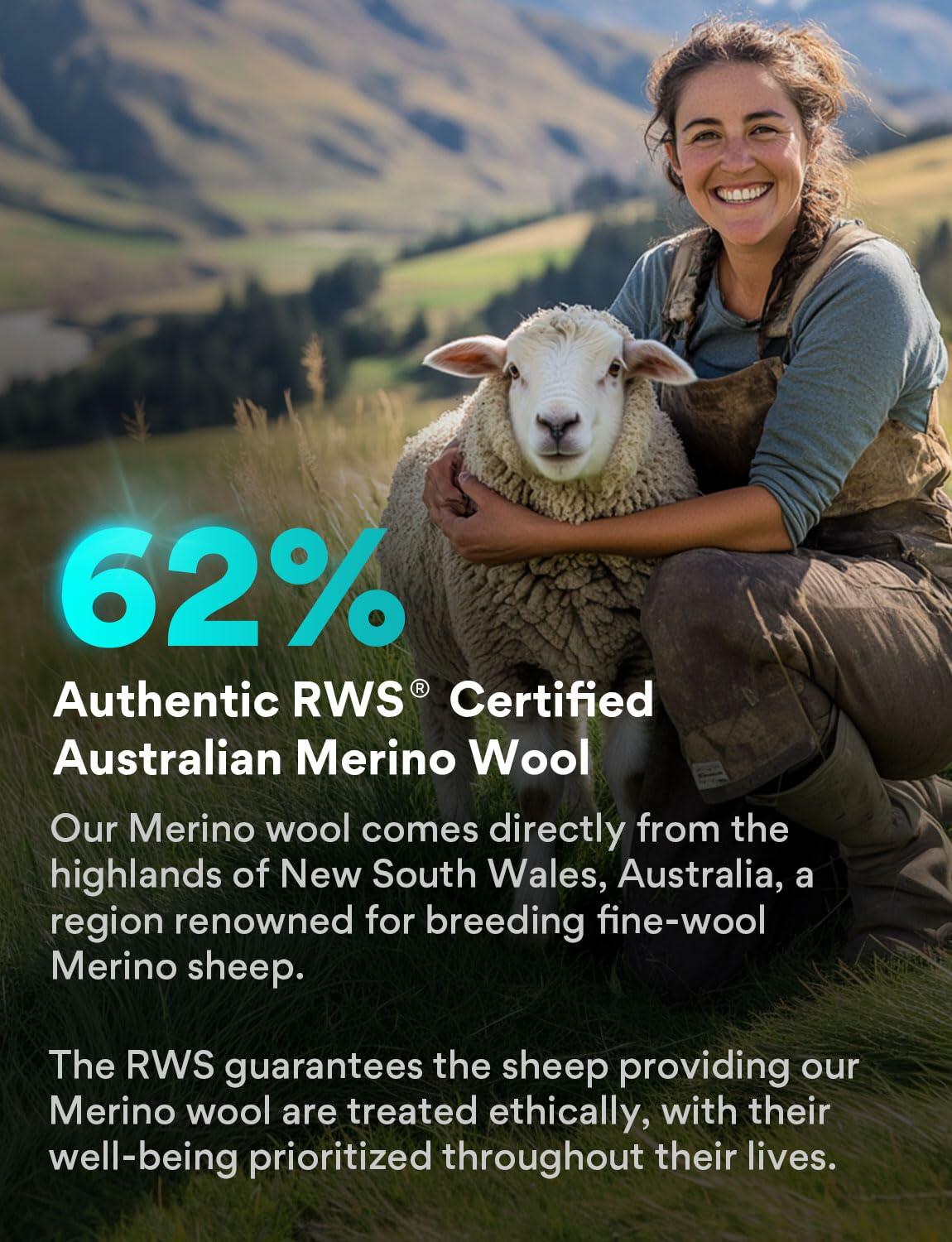 Juclise Womens Merino Wool Hiking Socks Lightweight Cushioned CrewToe Reinforced