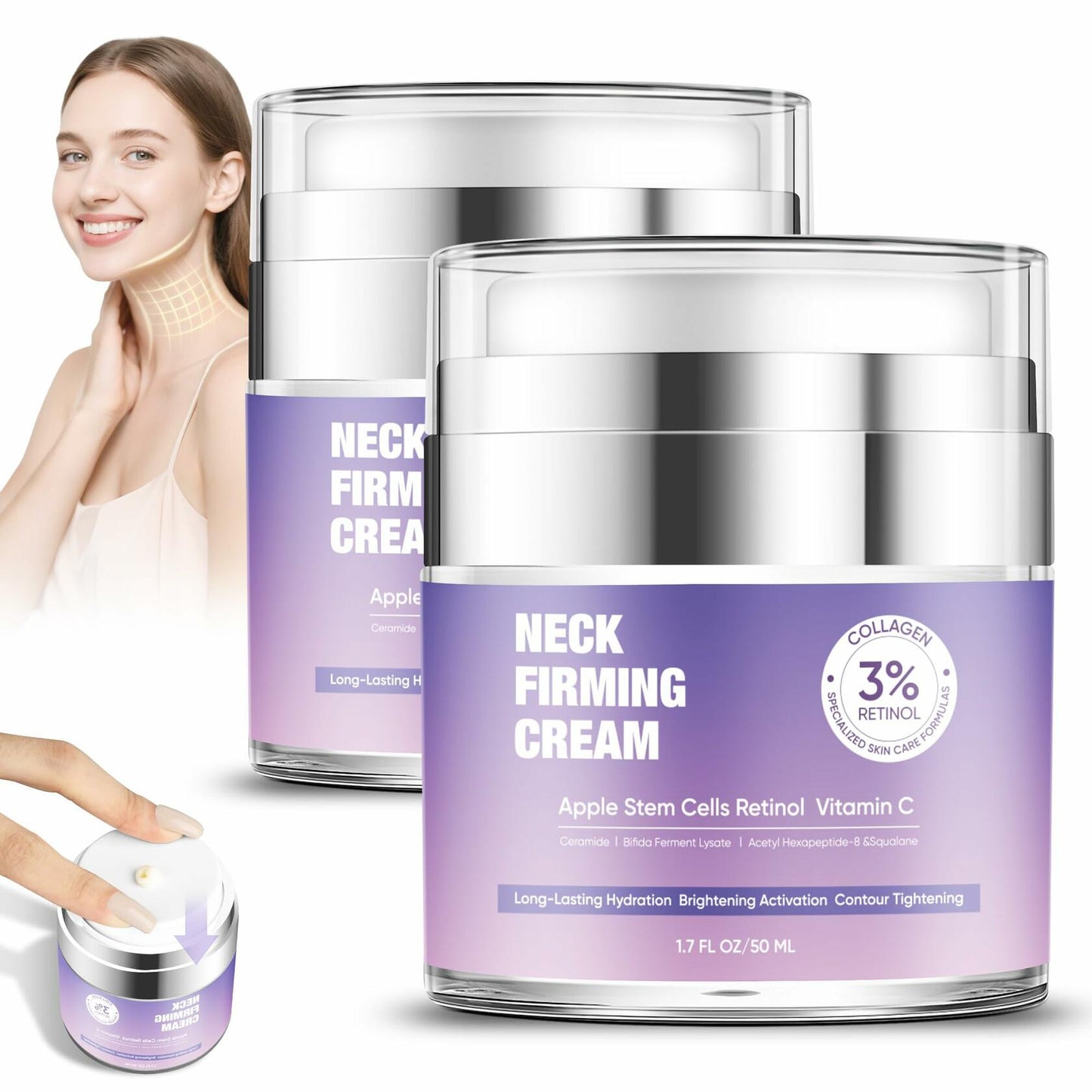 BLAUSE Neck Firming Cream Retinol Collagen Hyaluronic Acid 1.7 Fl Oz