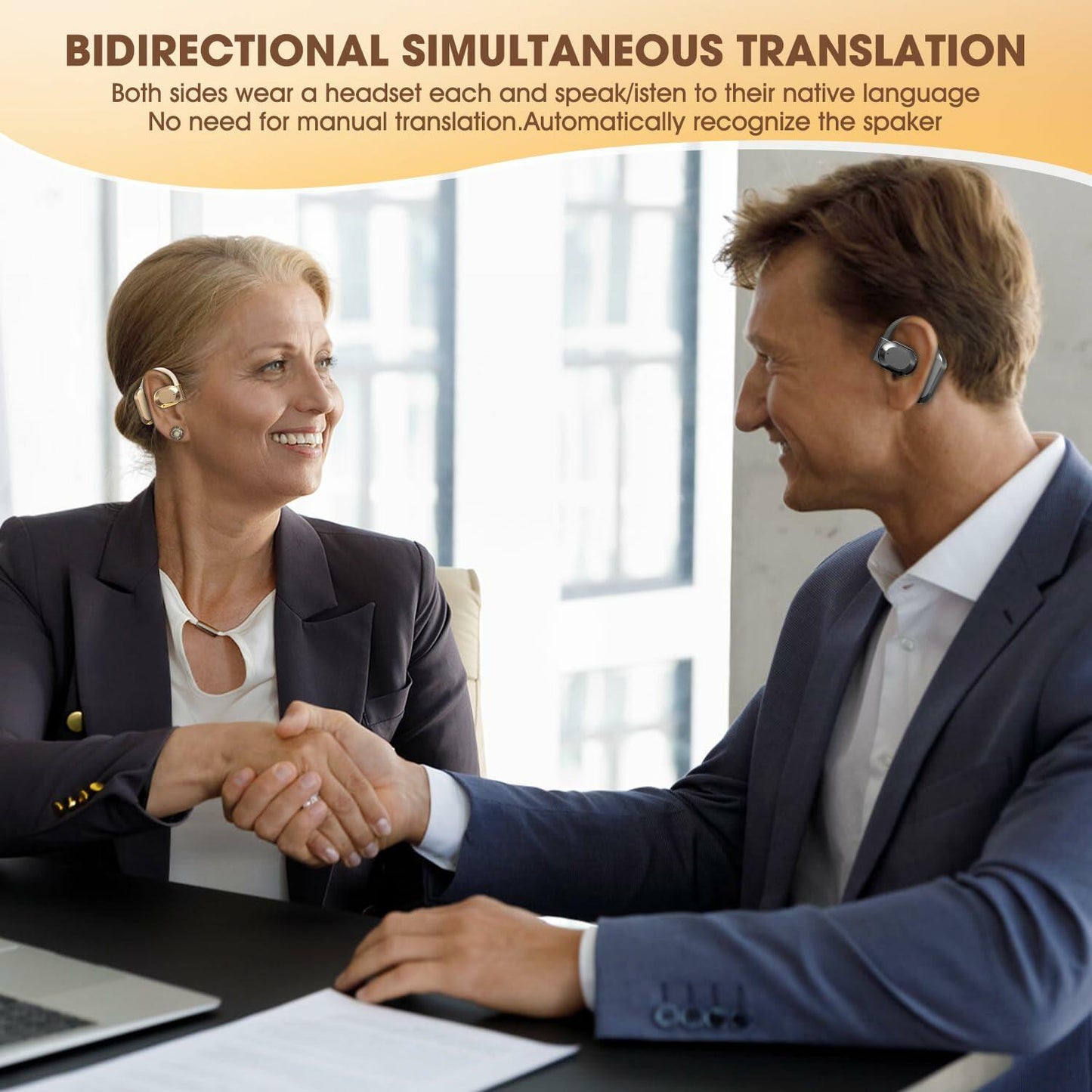 Daioai AI Language Translation Bluetooth Earbuds 144 Languages White