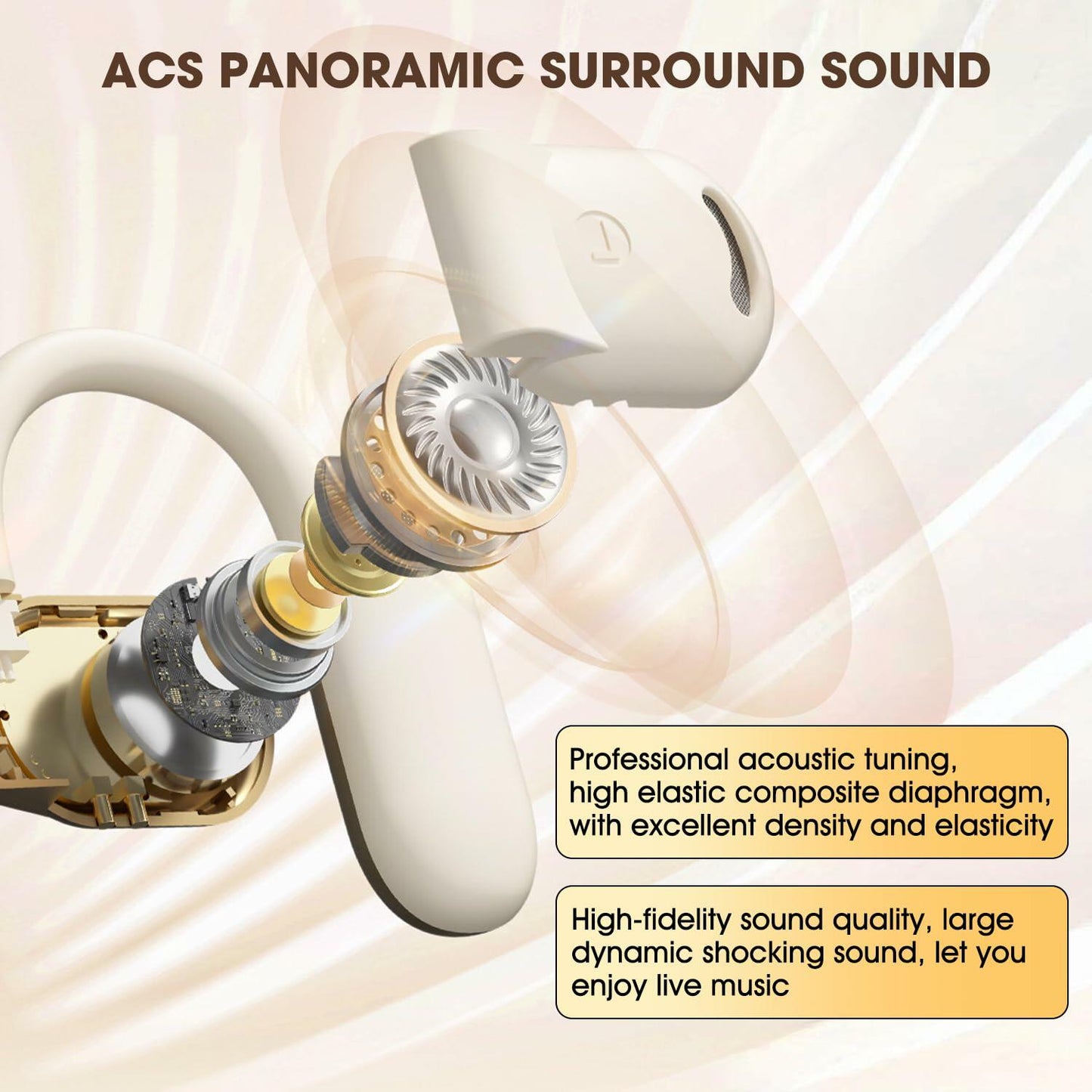 Daioai AI Language Translation Bluetooth Earbuds 144 Languages White