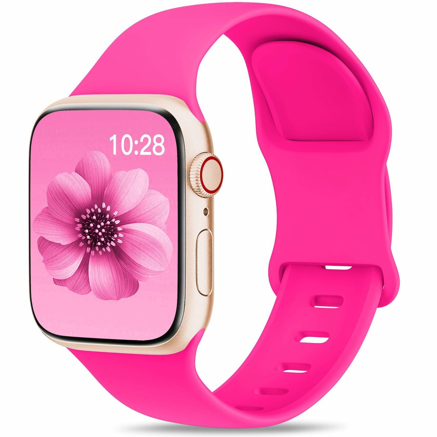 velocius Sport Band for Apple Watch 38-49mm Hot Pink Silicone Strap