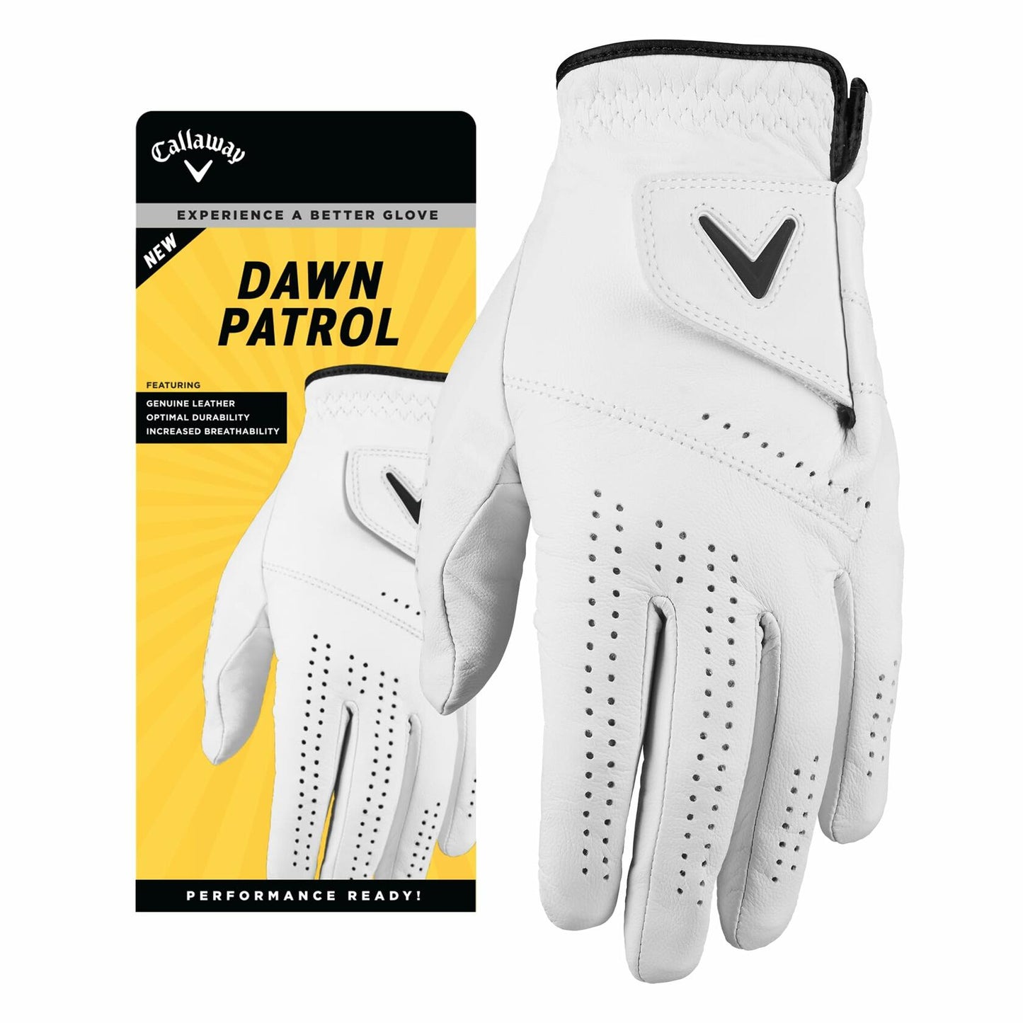 Callaway Golf Dawn Patrol Ladies Leather Glove Right Hand White Size M