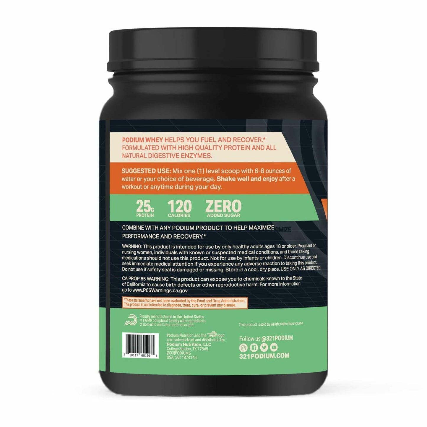 Podium Nutrition Whey Protein Powder Caramel Apple 1.2lb