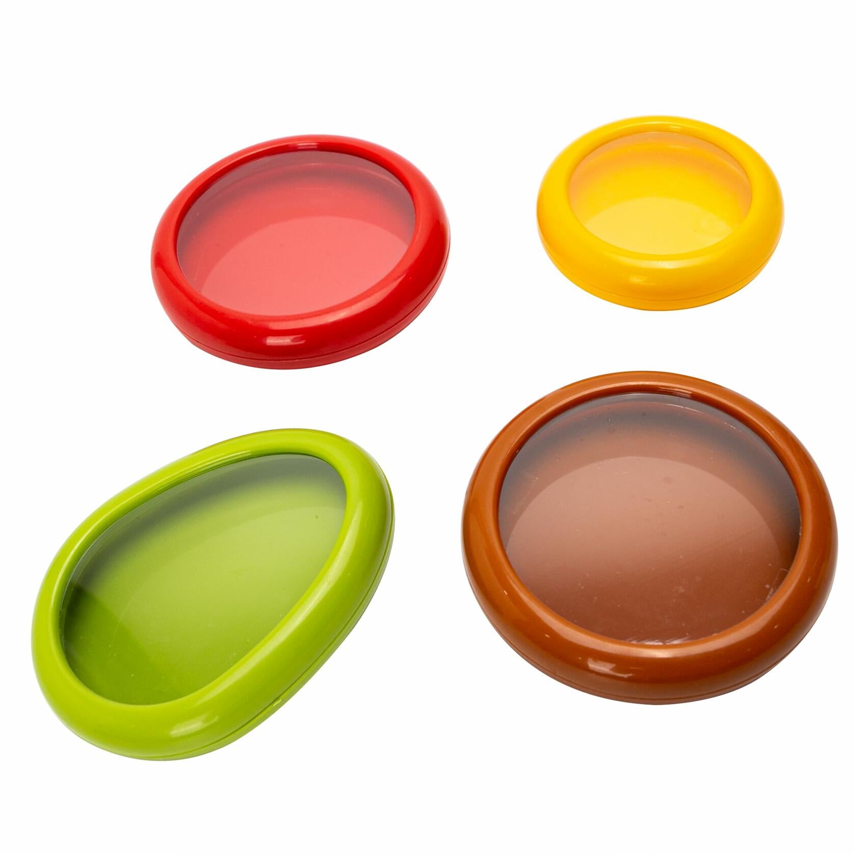 BuleVina 4pcs Avocado & Onion Silicone Saver Set Multicolor Reusable