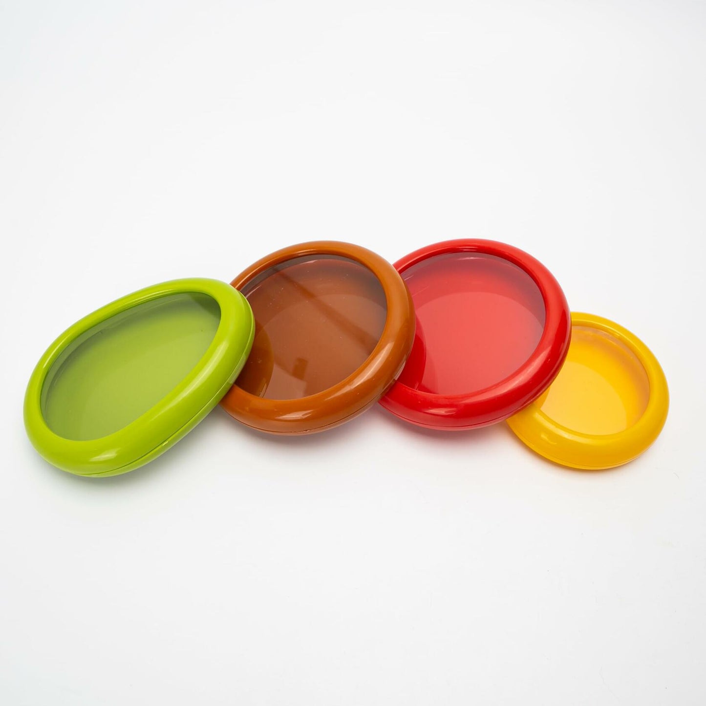 BuleVina 4pcs Avocado & Onion Silicone Saver Set Multicolor Reusable