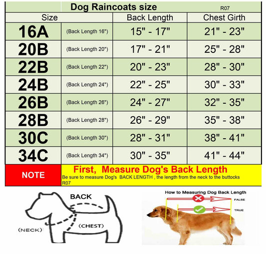 HAPEE Dog Raincoat Reflective Strip Hoodie Poncho Yellow River Size 20"