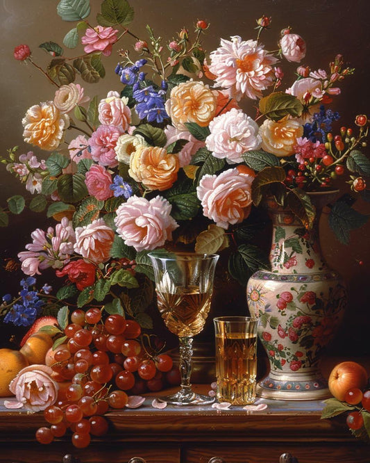 Shinefly Paint by Numbers Kit 16x20 Flower Vase Adults Beginners OPEN BOX