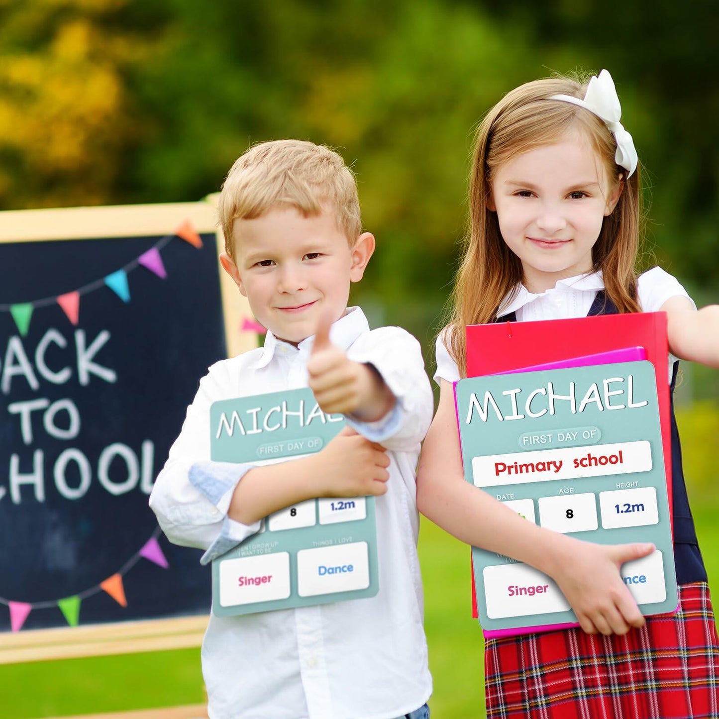 Chunful Personalized First Last Day School Board Acrylic Chalkboard 11x9 Inch