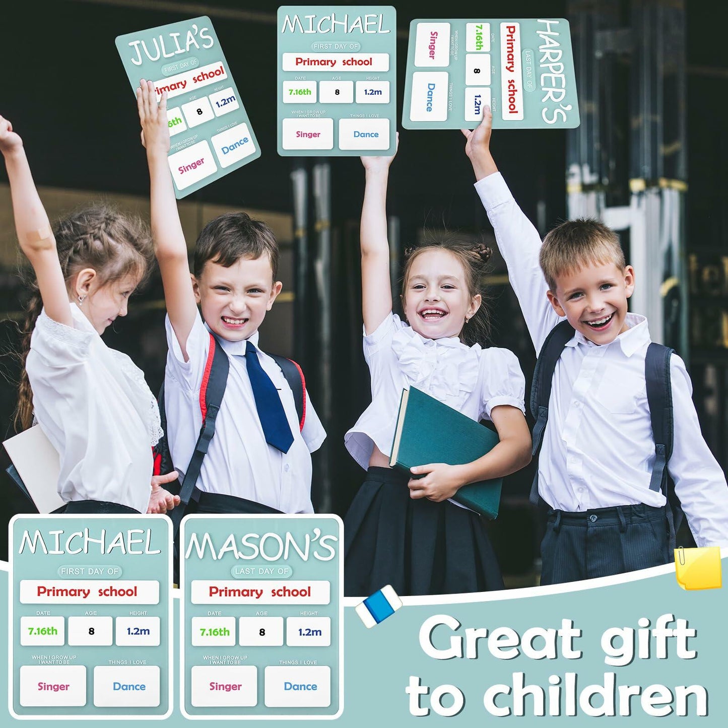 Chunful Personalized First Last Day School Board Acrylic Chalkboard 11x9 Inch