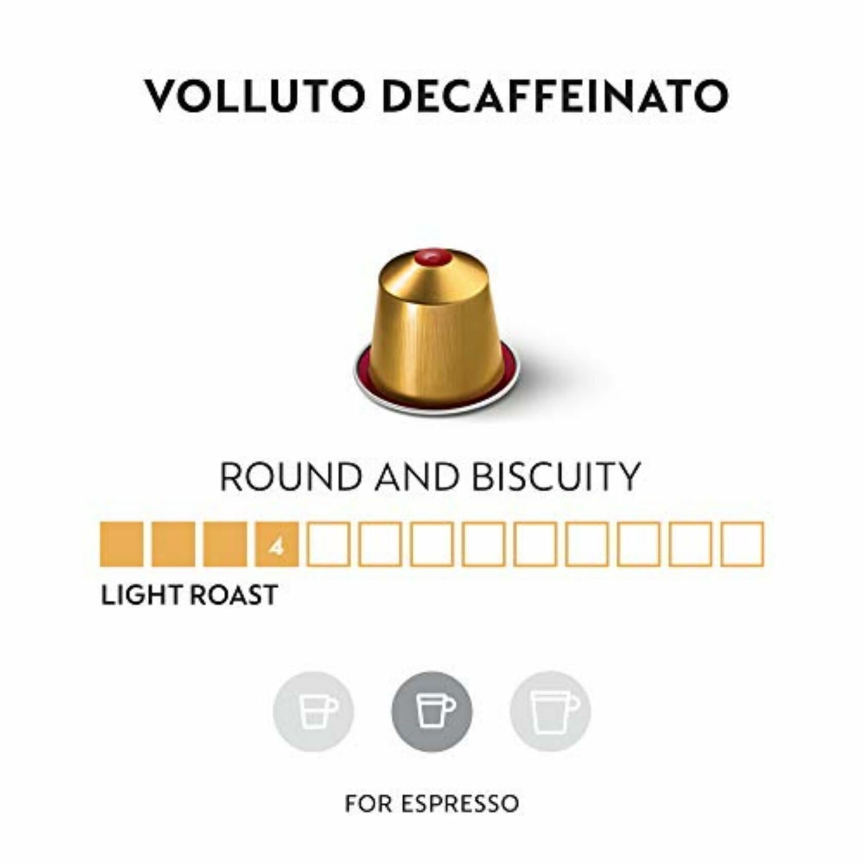 Nespresso Capsules Original Line Volluto Decaffeinato Mild Roast 50 Count