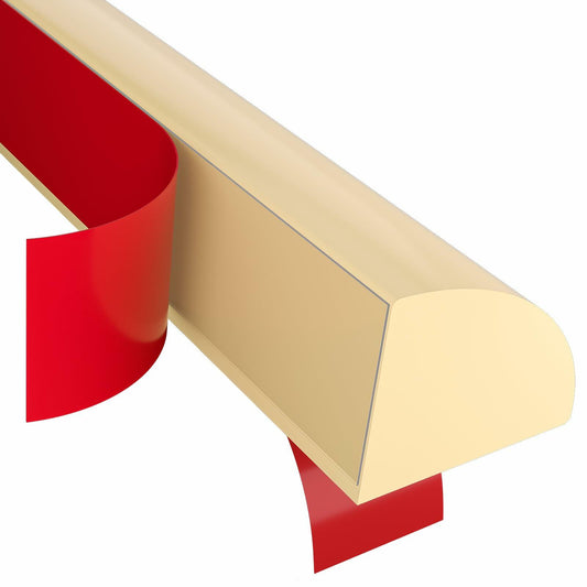 Risunpet Flexible Quarter Round Molding Double-Sided Peel Stick Rubber 98 Inch