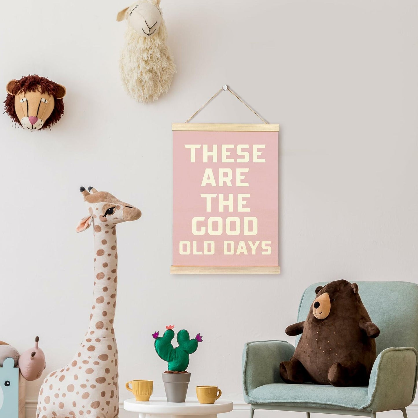 TAEDIN Inspirational Rustic Wall Art Poster Hanger Frame Pink 12x16