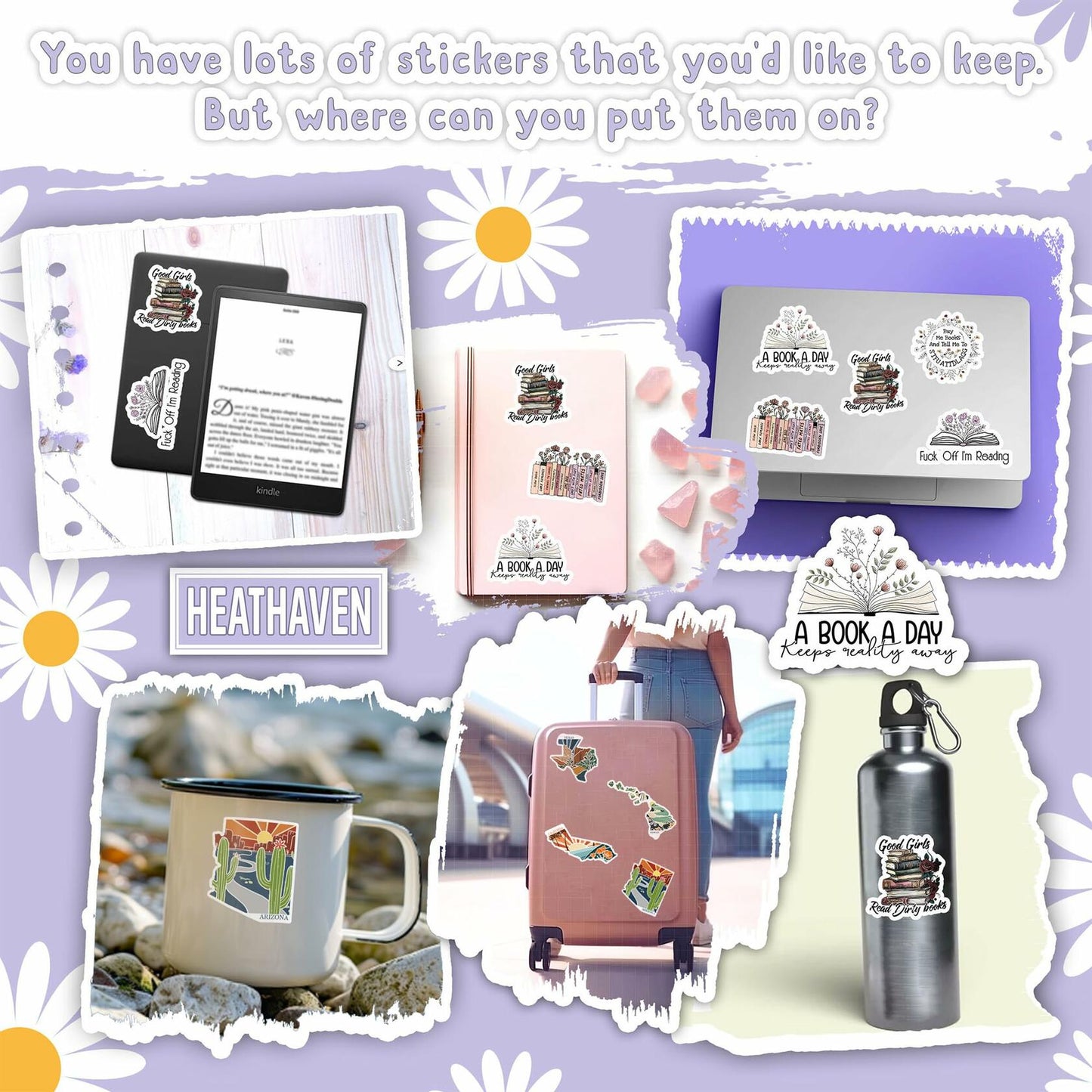 HEATHAVEN I Love Pooping in The Woods Stickers 3pcs Vinyl Outdoor Decals