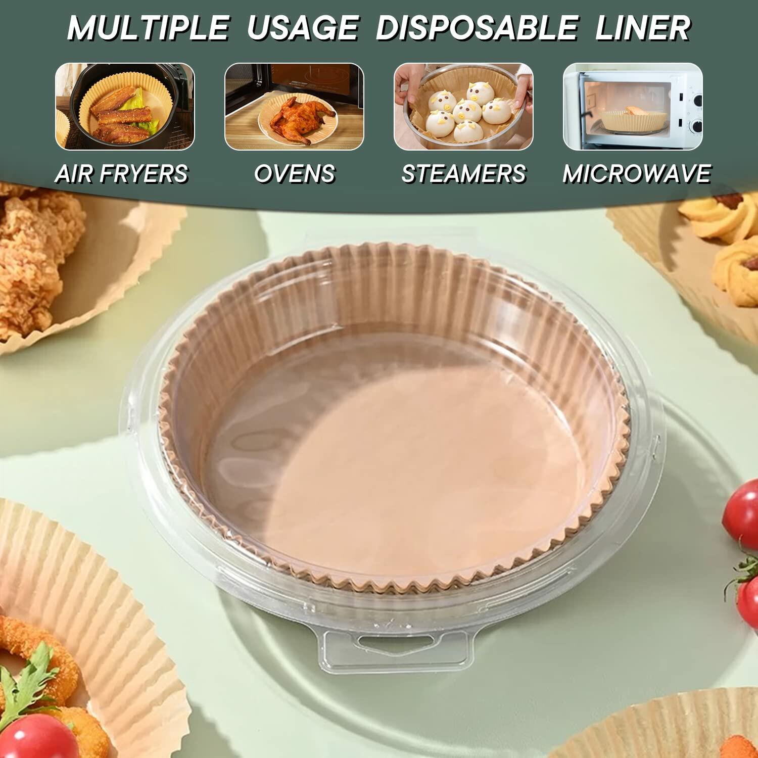100PCS 6.9" Air Fryer Disposable Paper Liners Round Parchment Bowl Inserts