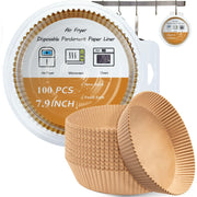 100PCS 6.9" Air Fryer Disposable Paper Liners Round Parchment Bowl Inserts