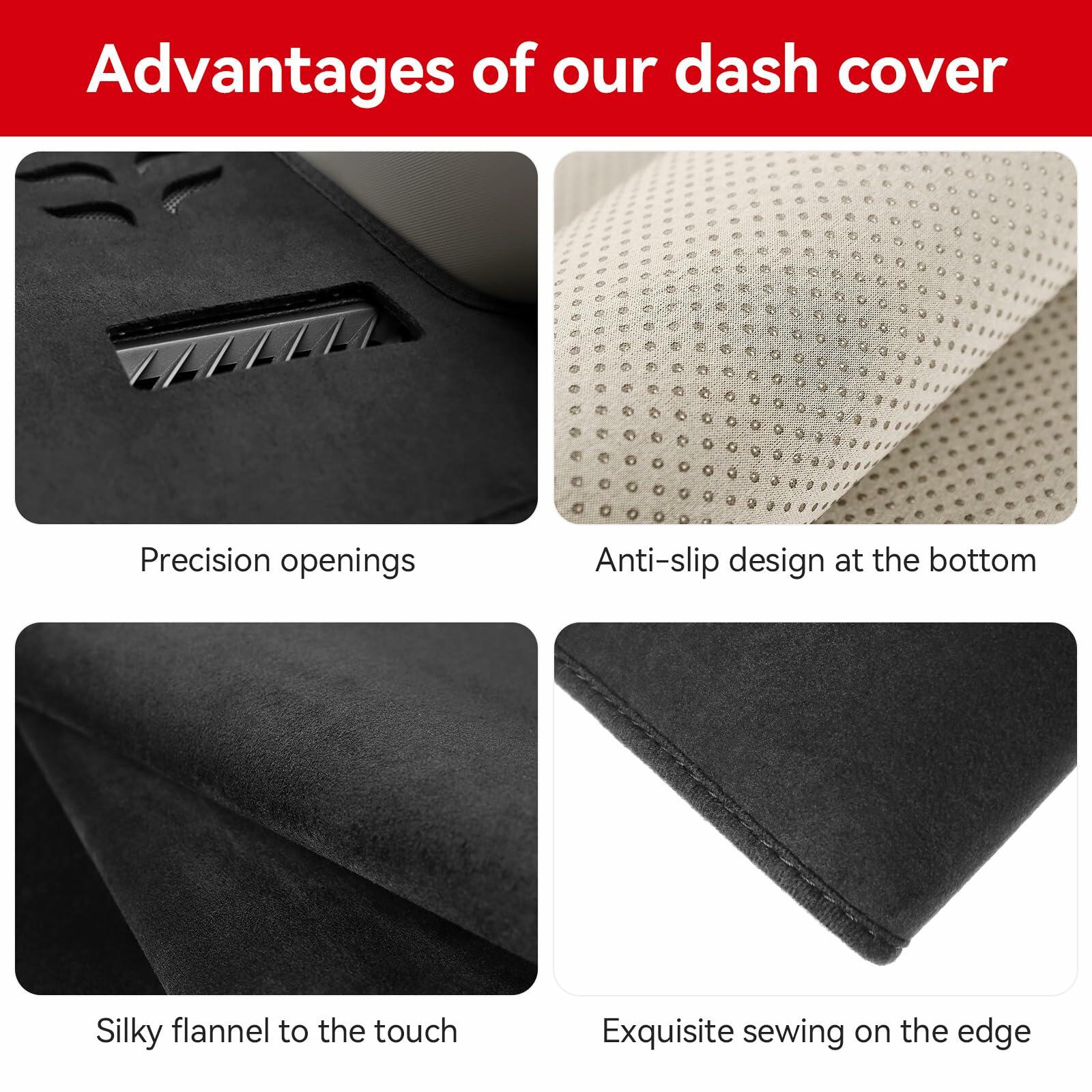 Bercicci Dash Cover Toyota RAV4 2019-2025 Hybrid PHEV Flannel Black