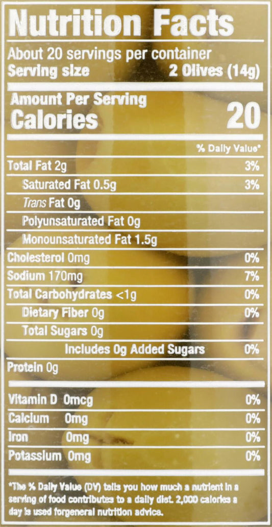 BestBy11/25 Mario Camacho Organic Garlic Stuffed Green Olives 10oz