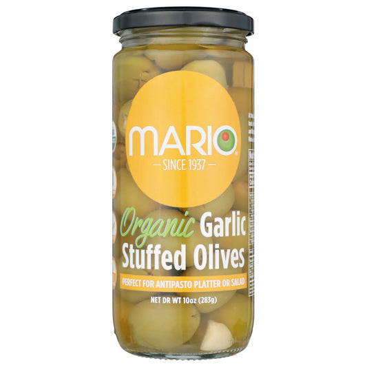BestBy11/25 Mario Camacho Organic Garlic Stuffed Green Olives 10oz