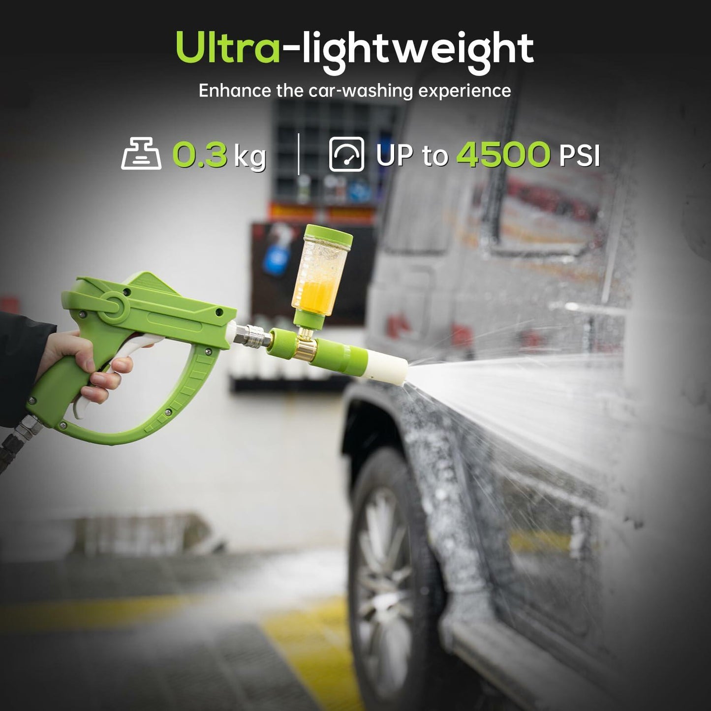 REALYOU Foam Cannon Pro Pressure Washer 1/4" Quick Connector Green