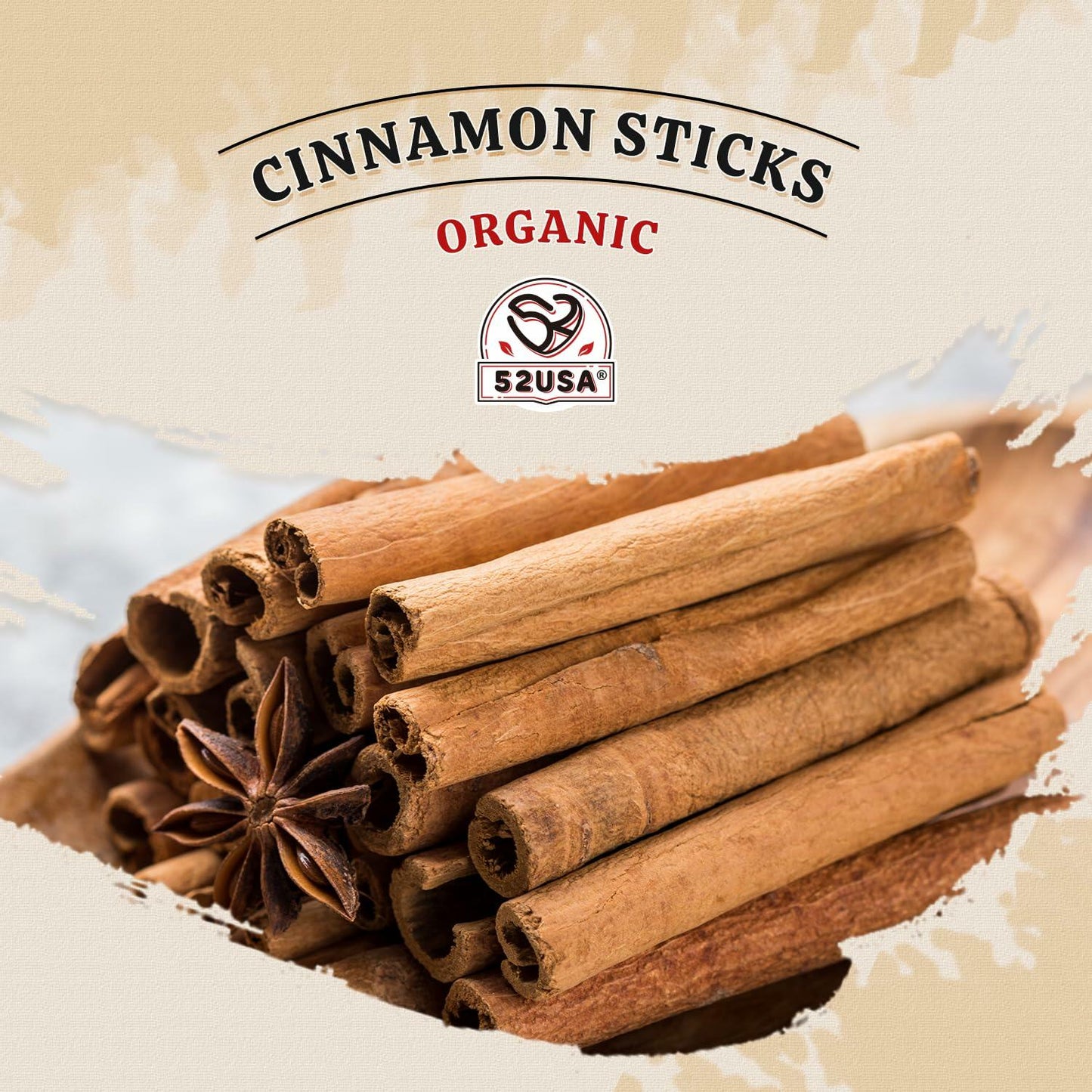 BestBy 7/27 52USA Organic Cinnamon Sticks 8oz USDA Kosher Gluten Free Raw