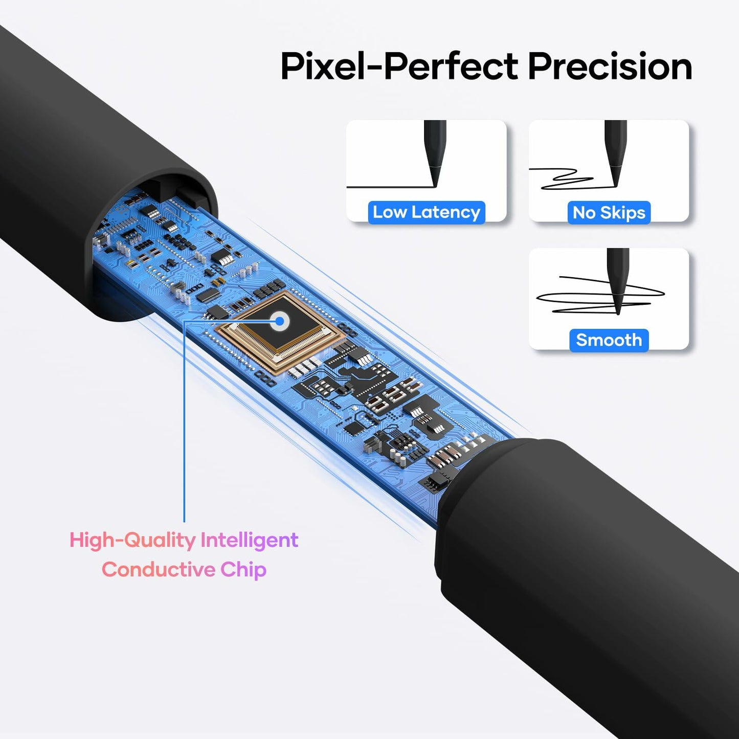 COOSTART Stylus Pen for iPad 9th&10th Gen, 5 Min Fast Charge, Black