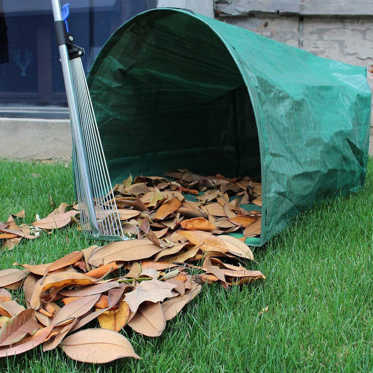 Sheporse 2-Pack 53 Gallon Reusable Garden Bags Green Yard Waste Polyethylene