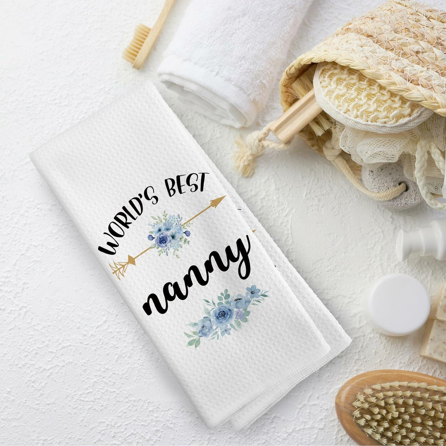 TAEDIN Nanny Kitchen Towels Floral 16x24 Inches Decorative Absorbent