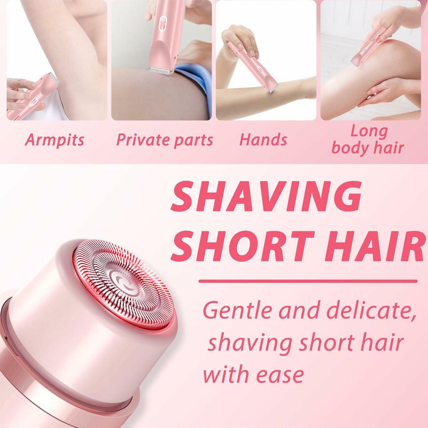 gonwain Bikini Shaver 2-in-1 Electric Dual Head Trimmer Purple