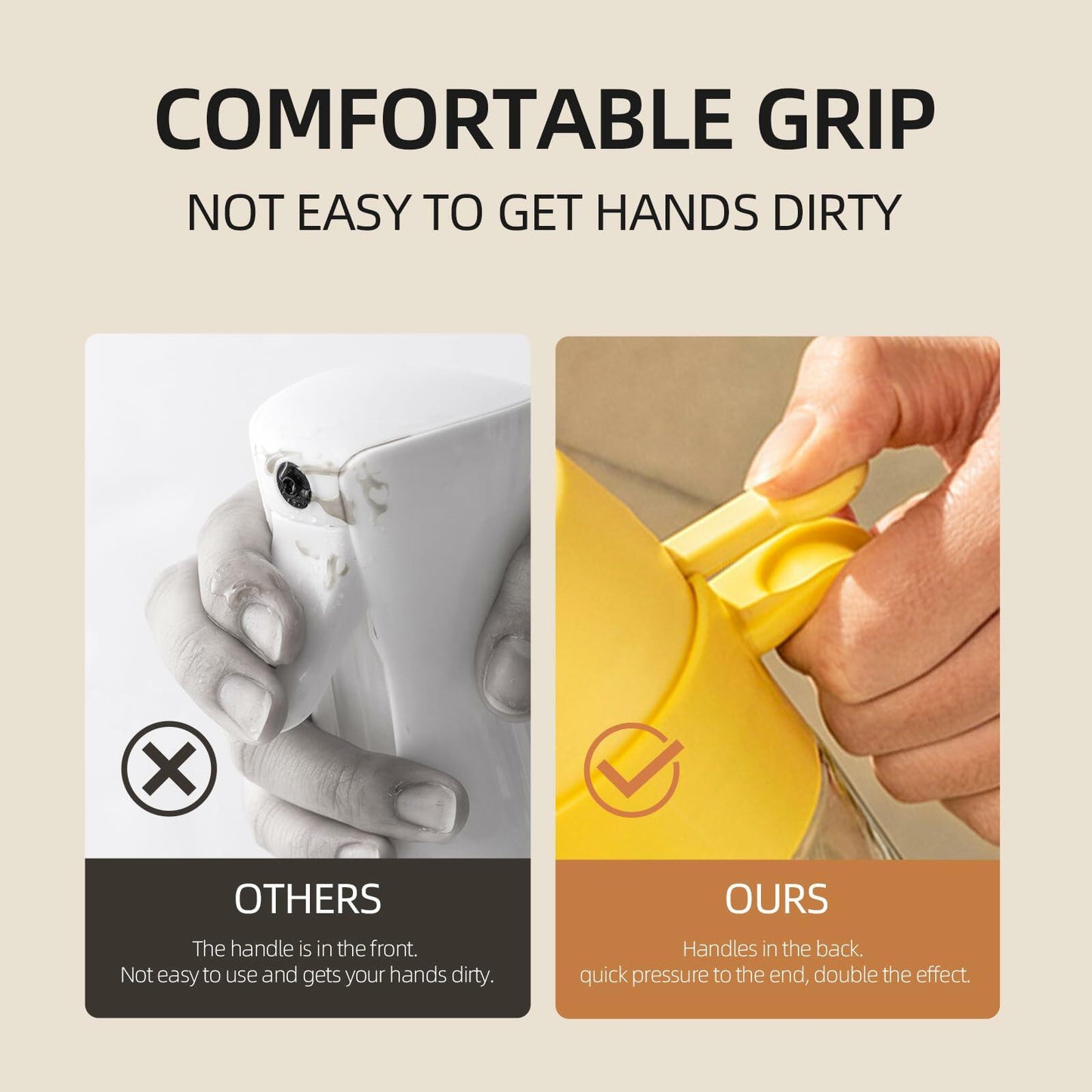 MDZF SWEET HOME Oil Sprayer 18.6oz 2-in-1 Olive Oil Dispenser Bottle Yellow