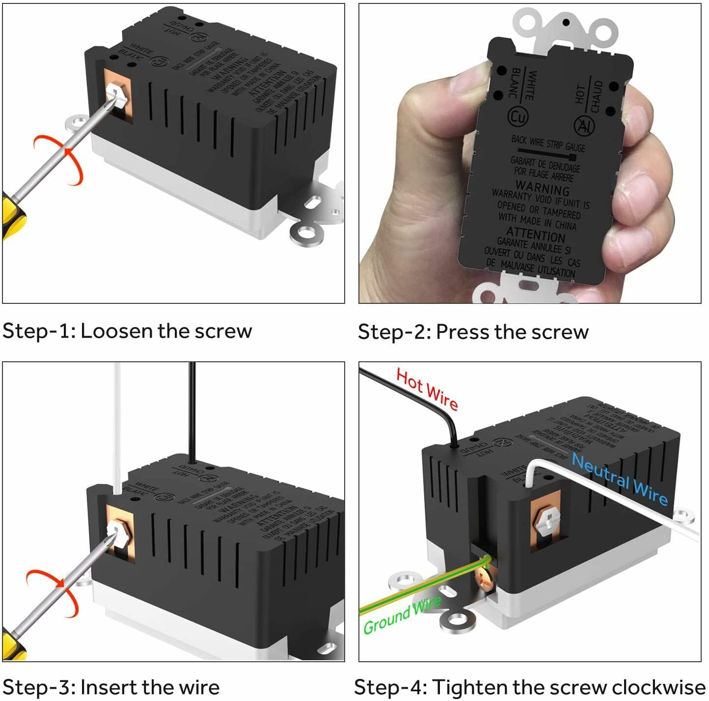 HANIVERSE Wall Outlet 15A Smart USB A+C Ports Tamper-Resistant White