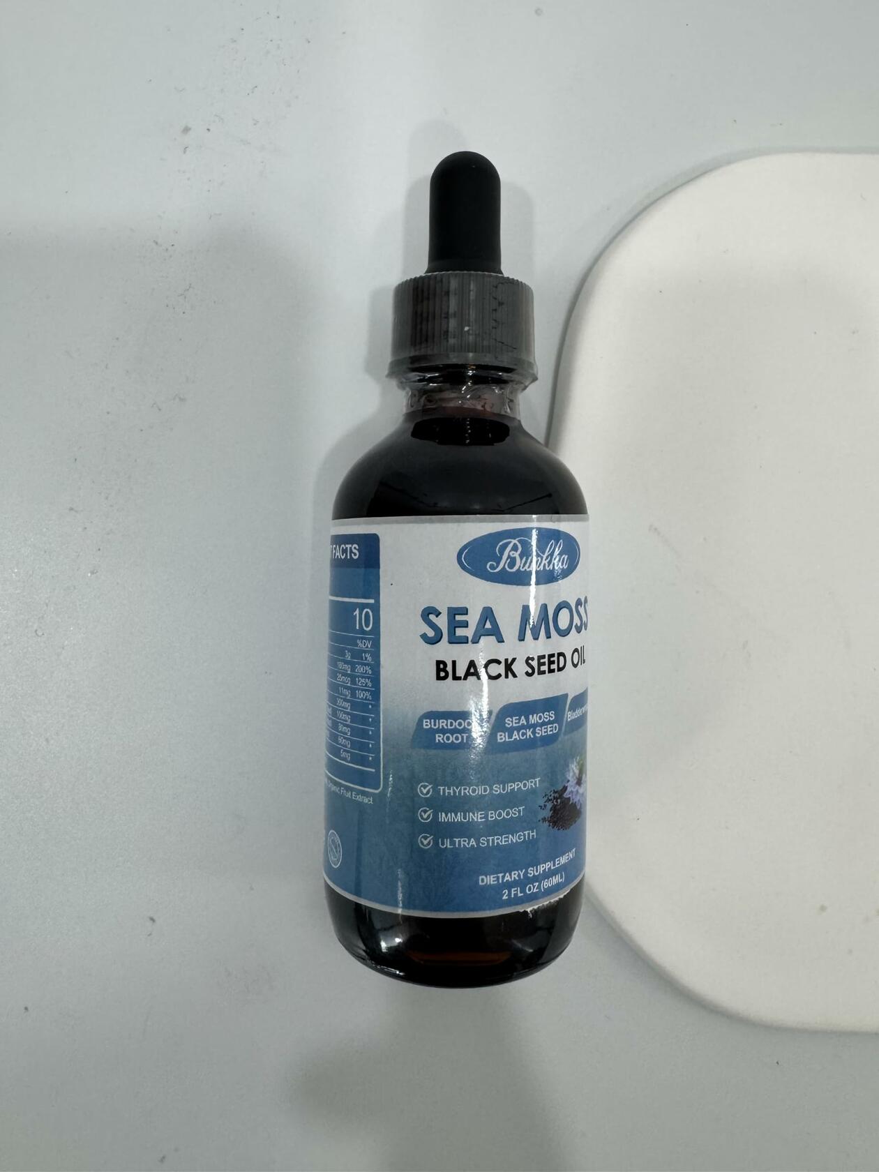 Bunkka Sea Moss Black Seed Oil Drops with Burdock Root & Vitamins 2 Pack 03/2026