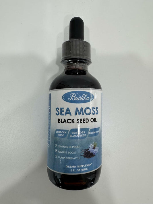 Bunkka Sea Moss Black Seed Oil Drops with Burdock Root & Vitamins 2 Pack 03/2026