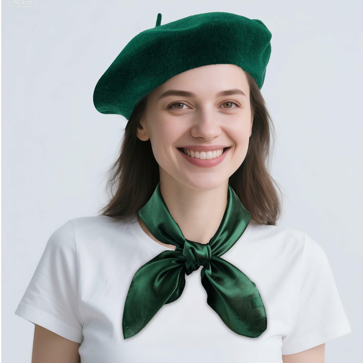 Hmxpls Halloween Scout Costume Accessories 3Pcs Green Polyester Set One Size