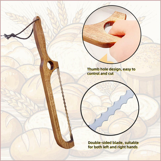 Blueskylnno 16in Double-sided Stainless Steel Sourdough Bread Knife Coffee