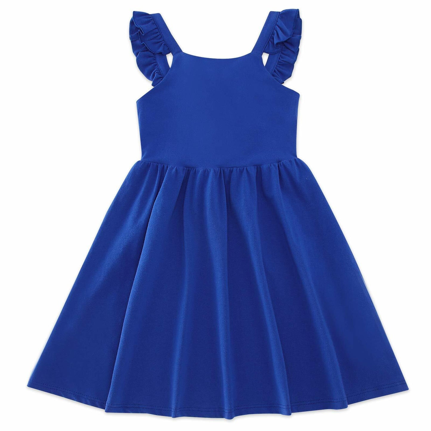 ALLIFly Girls Tie Back Sundress Back to School Blue Size 6