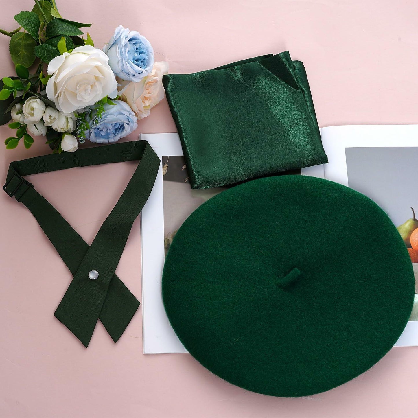 Hmxpls Halloween Scout Costume Accessories 3Pcs Green Polyester Set One Size